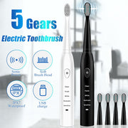 Powerful Electric Toothbrush Rechargeable 41000time/min Ultrasonic Washable Electronic Whitening Waterproof Teeth Brush